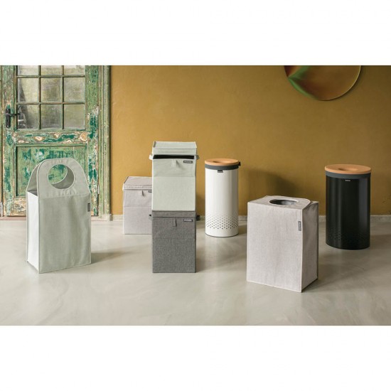 Кош за пране Brabantia 60L, Matt Black, корков капак