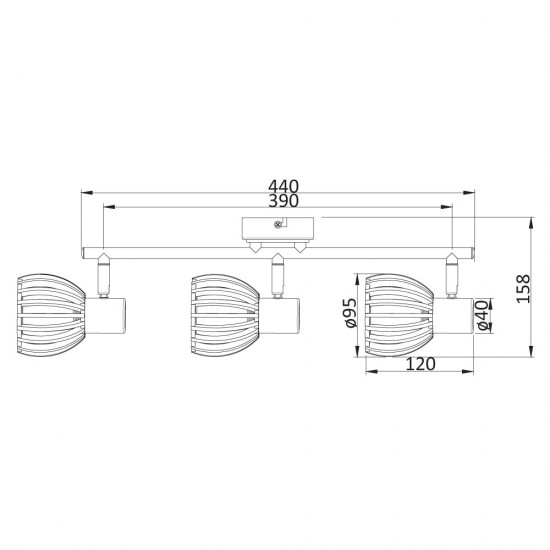 Спот 3-ка Woody, E14, 3 x max 40W Спот 3-ка Woody, E14, 3 x max 40W