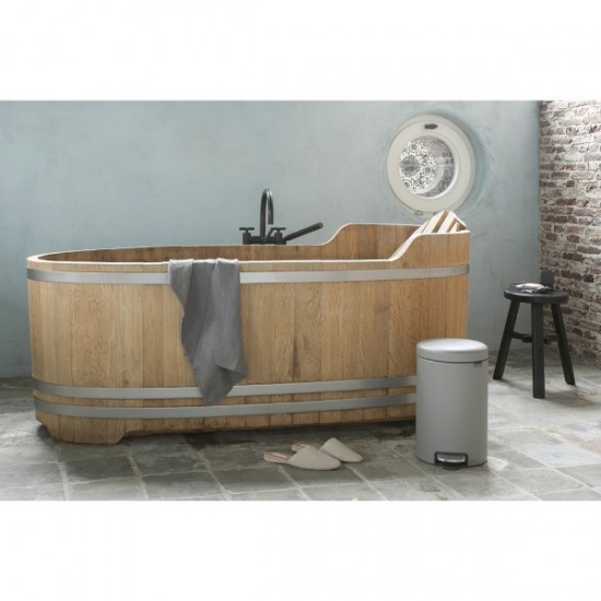 Кош за смет с педал Brabantia NewIcon 12L, Mineral Concrete Grey