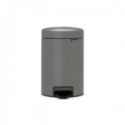 Кош за смет с педал Brabantia NewIcon 3L, Mineral Concrete Grey
