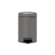 Кош за смет с педал Brabantia NewIcon 3L, Mineral Concrete Grey