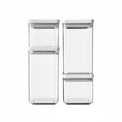 Комплект буркани Brabantia Tasty+ (2х0.7L и 2x1.6L),  4 броя , Light Grey