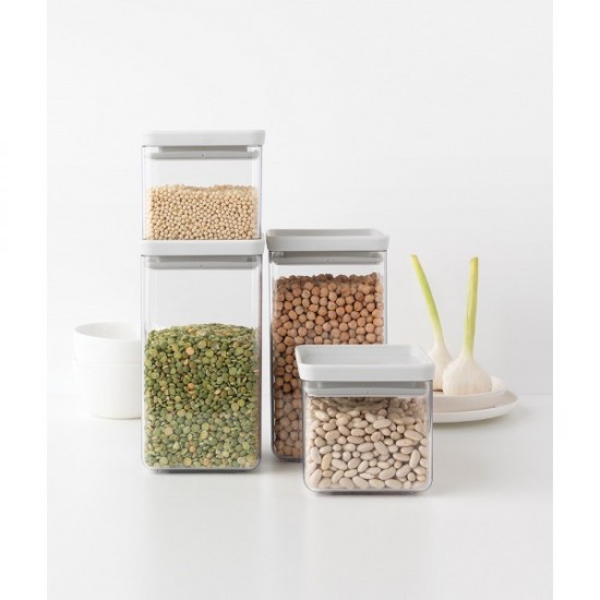 Комплект буркани Brabantia Tasty+ (2х0.7L и 2x1.6L),  4 броя , Light Grey