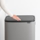 Кош за смет Brabantia Bo Touch Hi 60L, Mineral Concrete Grey