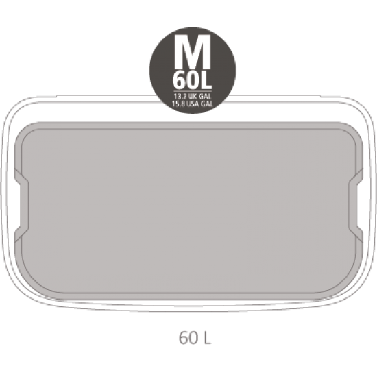 Кош за смет Brabantia Bo Touch Hi 60L, Mineral Concrete Grey