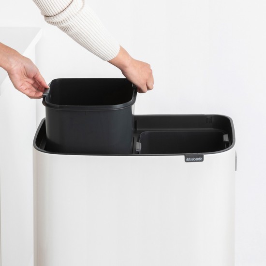 Кош за смет Brabantia Bo Touch Hi 2x30L, White