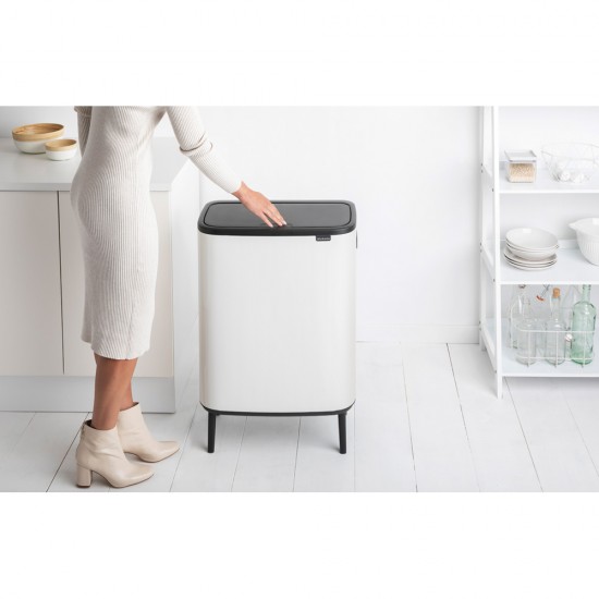 Кош за смет Brabantia Bo Touch Hi 2x30L, White