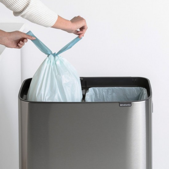 Кош за смет Brabantia Bo Touch Hi 2x30L, Matt Steel Fingerprint Proof