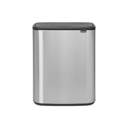 Кош за смет Brabantia Bo Touch 2x30L, Matt Steel Fingerprint Proof