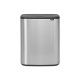 Кош за смет Brabantia Bo Touch 2x30L, Matt Steel Fingerprint Proof