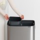 Кош за смет Brabantia Bo Touch 2x30L, Matt Steel Fingerprint Proof