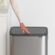 Кош за смет Brabantia Bo Touch 2x30L, Matt Steel Fingerprint Proof