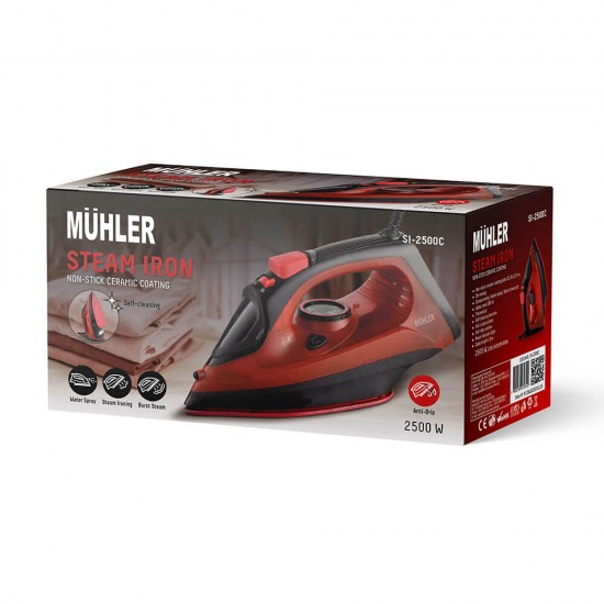 Ютия парна Muhler SI-2500C, червен Ютия парна Muhler SI-2500C, червен