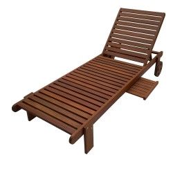 Шезлонг Muhler Meranti 194х71хH80cm, дърво