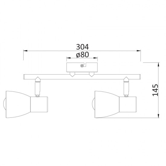 Спот 2-ка Pluto, E14, 2 max 40W Спот 2-ка Pluto, E14, 2 max 40W