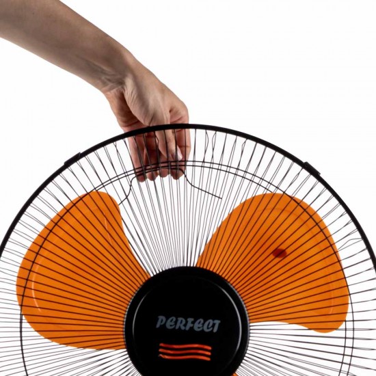 Вентилатор на стойка 16'' Perfect FM-3235, 40W, черно-оранжево Вентилатор на стойка 16'' Perfect FM-3235, 40W, черно-оранжево