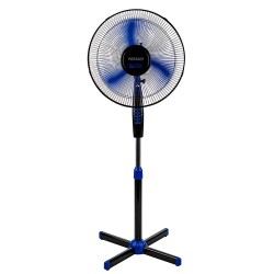 Вентилатор на стойка 16'' Perfect FM-3237, 40W, черно-синьо