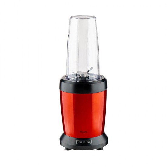 Нутри блендер Homa HNB-1299 Rossy, 1200W, 6 ножа, 2 чаши, червен Нутри блендер Homa HNB-1299 Rossy, 1200W, 6 ножа, 2 чаши, червен