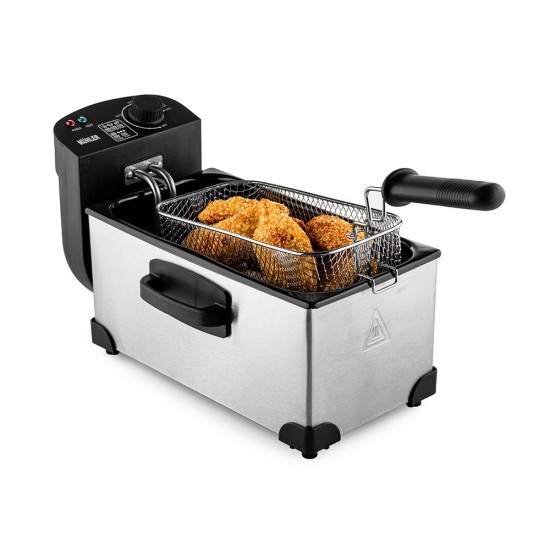 Фритюрник Muhler DF-3030IX 3.0 Л, неръждаема стомана Фритюрник Muhler DF-3030IX 3.0 Л, неръждаема стомана