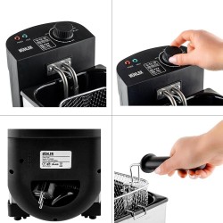 Фритюрник  Muhler DF-3030IX 3.0 Л, неръждаема стомана