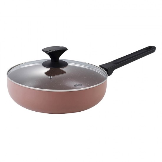 Тиган дълбок с капак Muhler Kikka MR-2607D 26x7.5cm, 3.5L Тиган дълбок с капак Muhler Kikka MR-2607D 26x7.5cm, 3.5L