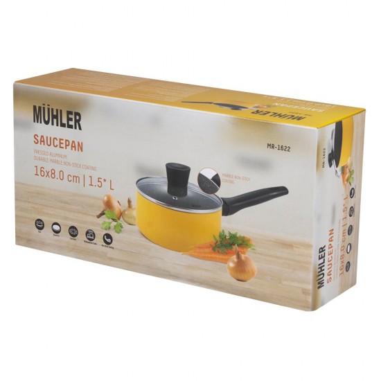 Касерола Muhler Ida MR-1622 16x8cm, 1.5L Касерола Muhler Ida MR-1622 16x8cm, 1.5L