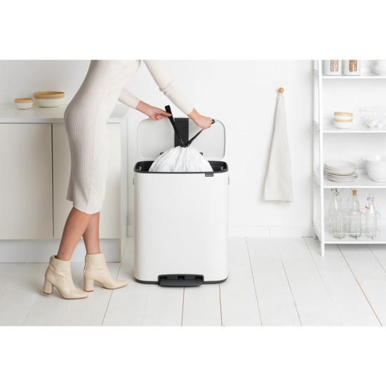 Кош за смет Brabantia Bo Pedal 60L, White