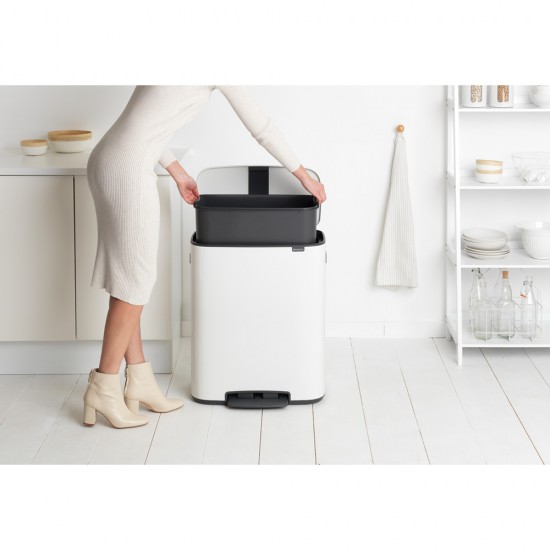 Кош за смет Brabantia Bo Pedal 60L, White