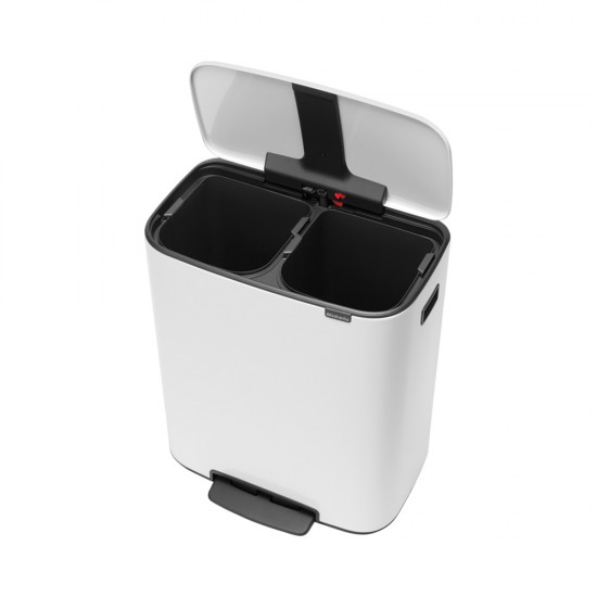 Кош за смет Brabantia Bo Pedal 2x30L, White