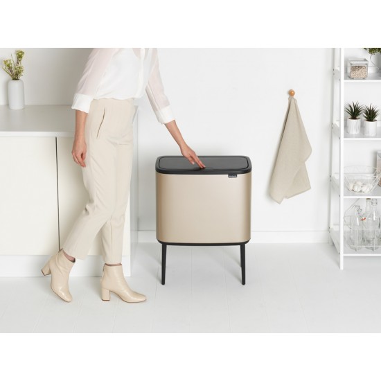 Кош за смет Brabantia Bo Touch 11+23L, Metallic Gold