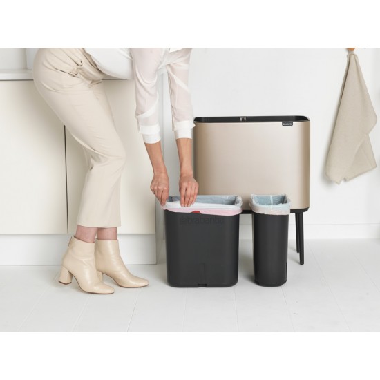 Кош за смет Brabantia Bo Touch 11+23L, Metallic Gold