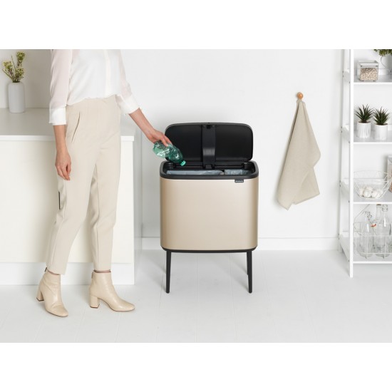 Кош за смет Brabantia Bo Touch 11+23L, Metallic Gold