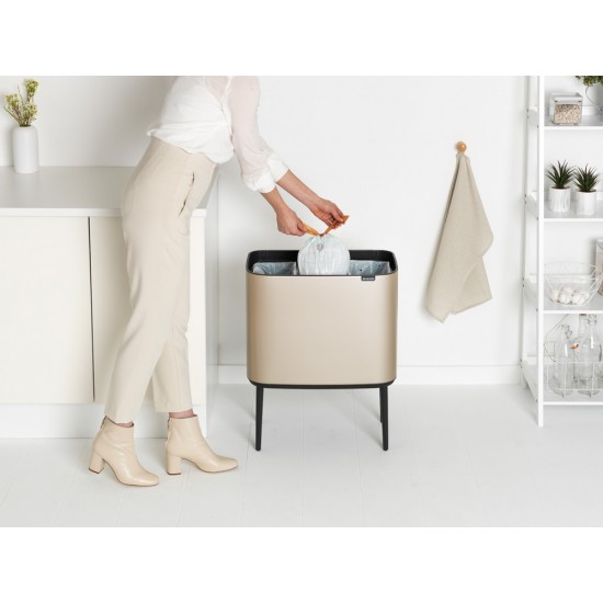 Кош за смет Brabantia Bo Touch 3x11L, Metallic Gold