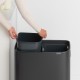 Кош за смет Brabantia Bo Touch 2x30L, Matt Black