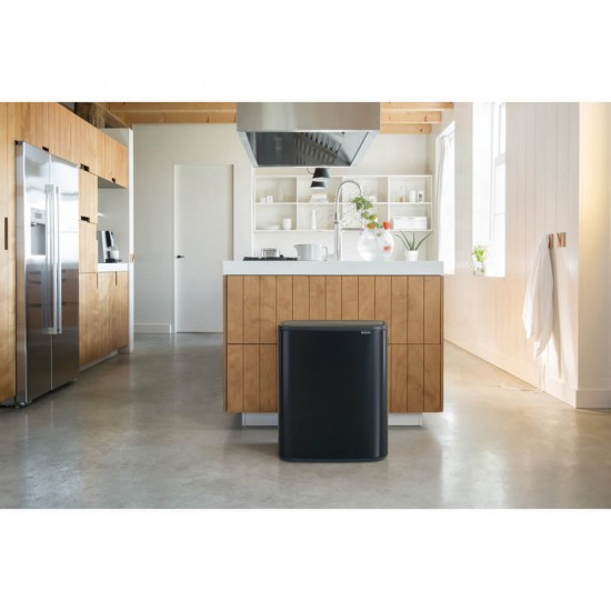 Кош за смет Brabantia Bo Touch 2x30L, Matt Black