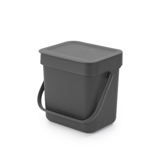 Кош за смет за разделно събиране Brabantia Sort&Go 3L, Grey Кош за смет за разделно събиране Brabantia Sort&Go 3L, Grey