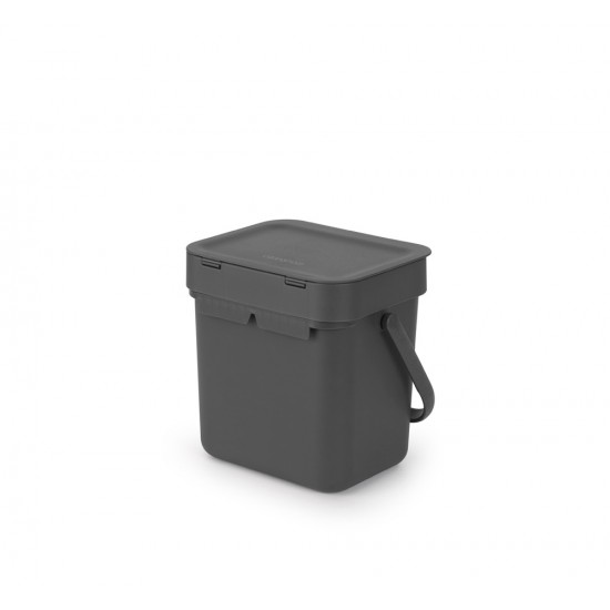 Кош за смет за разделно събиране Brabantia Sort&Go 3L, Grey