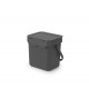 Кош за смет за разделно събиране Brabantia Sort&Go 3L, Grey