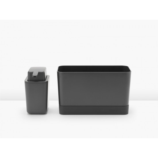 Органайзер за мивка с дозатор за течен сапун Brabantia SinkSide Dark Grey