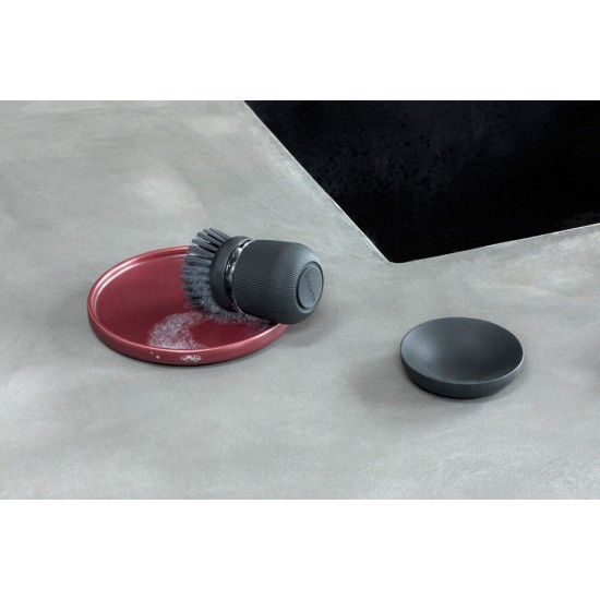 Четка с дозатор за препарат за съдове Brabantia SinkSide Dark Grey