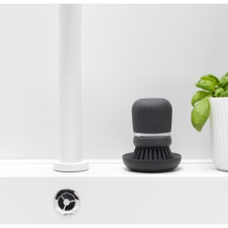 Четка с дозатор за препарат за съдове Brabantia SinkSide Dark Grey