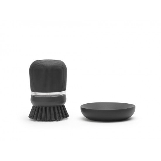 Четка с дозатор за препарат за съдове Brabantia SinkSide Dark Grey