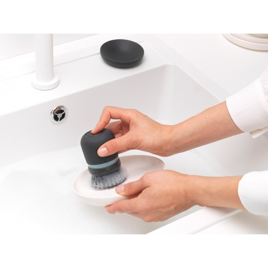 Четка с дозатор за препарат за съдове Brabantia SinkSide Dark Grey