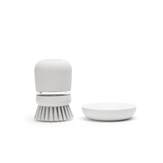 Четка с дозатор за препарат за съдове Brabantia SinkSide Light Grey