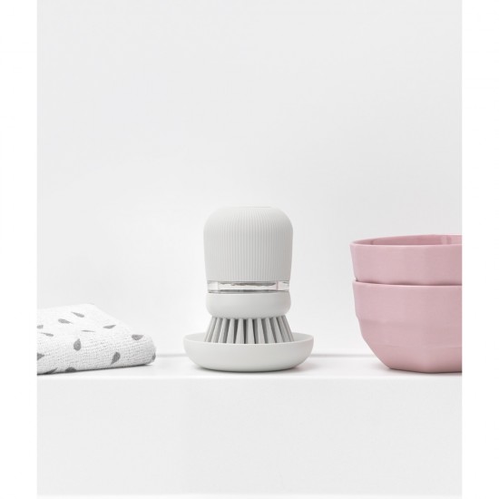 Четка с дозатор за препарат за съдове Brabantia SinkSide Light Grey