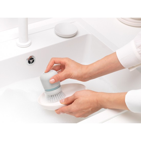 Четка с дозатор за препарат за съдове Brabantia SinkSide Light Grey