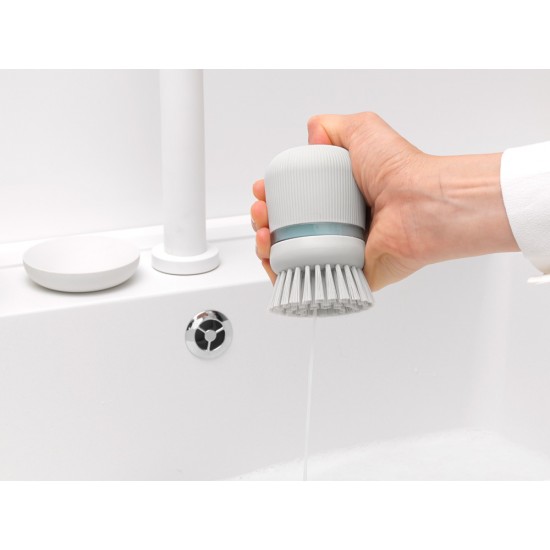 Четка с дозатор за препарат за съдове Brabantia SinkSide Light Grey