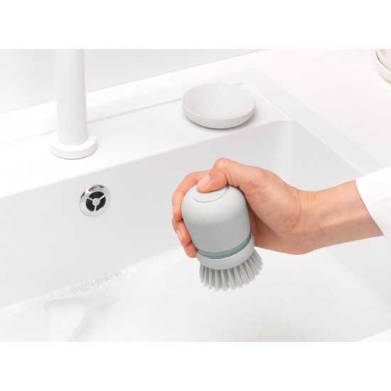 Четка с дозатор за препарат за съдове Brabantia SinkSide Light Grey