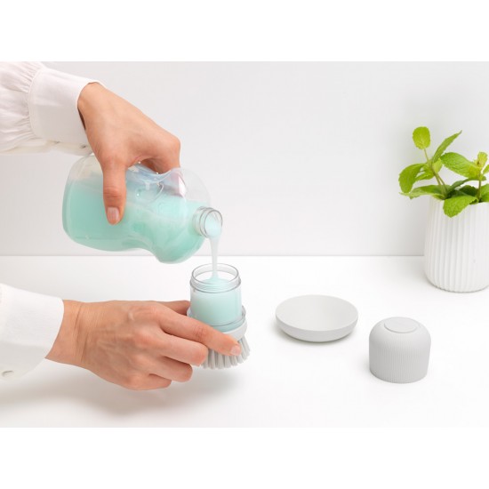 Четка с дозатор за препарат за съдове Brabantia SinkSide Light Grey