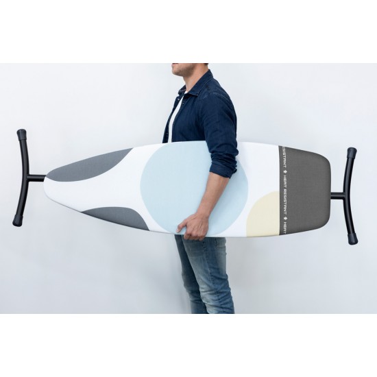 Маса за гладене Brabantia D 135x45cm с топлоустойчива зона за ютия, PerfectFlow Spring Bubbles